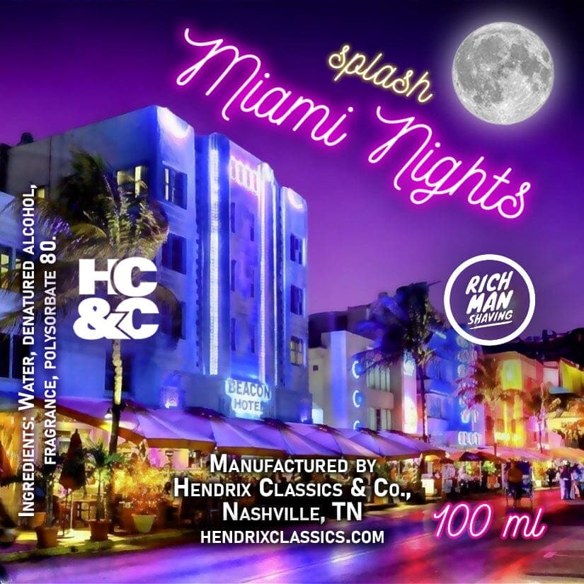Miami Nights Aftershave Splash - by Hendrix Classics & Co.