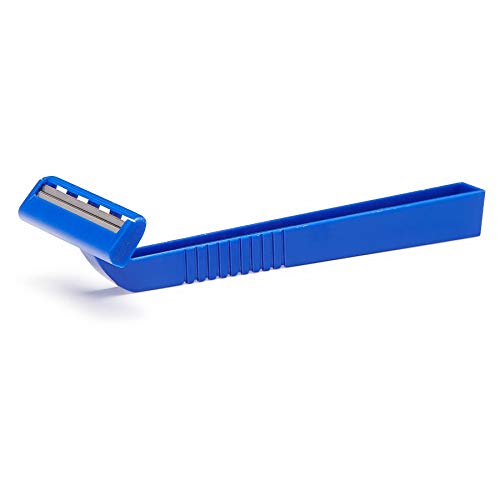 Medline Twin Blade Facial Razor, Disposable, Blue, 50 Count (Pack of 10)