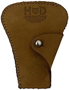 Hide & Drink, Razor Cover, Protective Case, Barber Essentials, Handmade from Full Grain Leather (Old Tobacco)