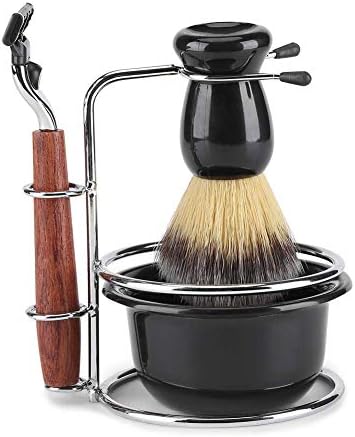 Men's Wet Shaving Kit,4 Pc Antique Shaving Kit,Hair Shaving Brush,Shaving Set as Gift Set for Shavin Perfect Set for Men