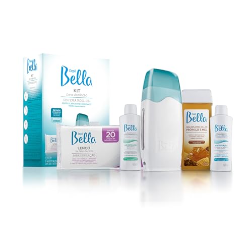 Depil Bella Brazilian Roll On Wax Kit, All-in-One Wax Roller with Honey and Propolis, Wax Roller Kit for Hair Removal Suitable for All Body Parts, Safe for Sensitive Skin