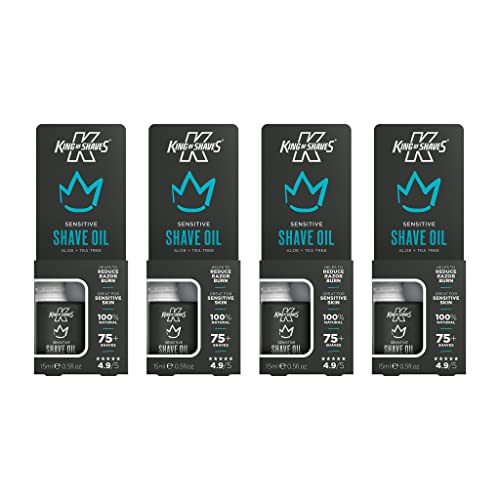 King Of Shaves Sensitive Shaving Oil For Men 15ml QUAD PACK
