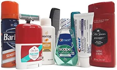 Handy Solutions 10 Piece Resealable Clear Men's Travel Kit with Shave Cream