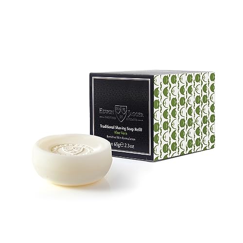 Edwin Jagger Aloe Vera Traditional Shave Soap Refill 2.3oz Pack of 3