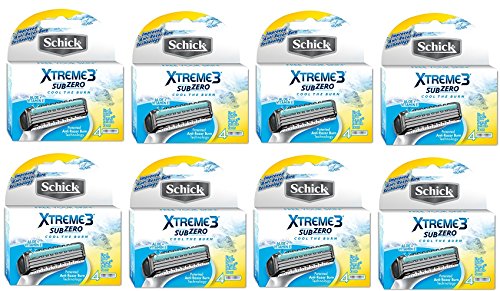Schick Xtreme3 Subzero Cool The Burn Refills - 32 Cartridges
