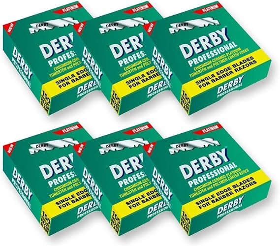 600 half professional Derby beard blades pre-cut