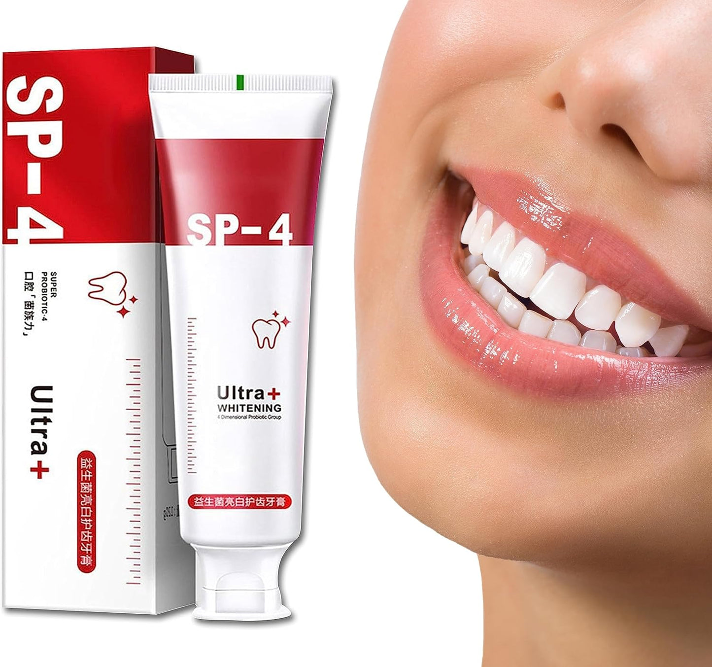 2Pcs Yayashi Sp-4 Probiotic Toothpaste Whitening, Sp-4 Super Probiotic-4 Toothpaste, SP-4 Brightening Toothpaste Fresh Breath Toothpaste (Red)