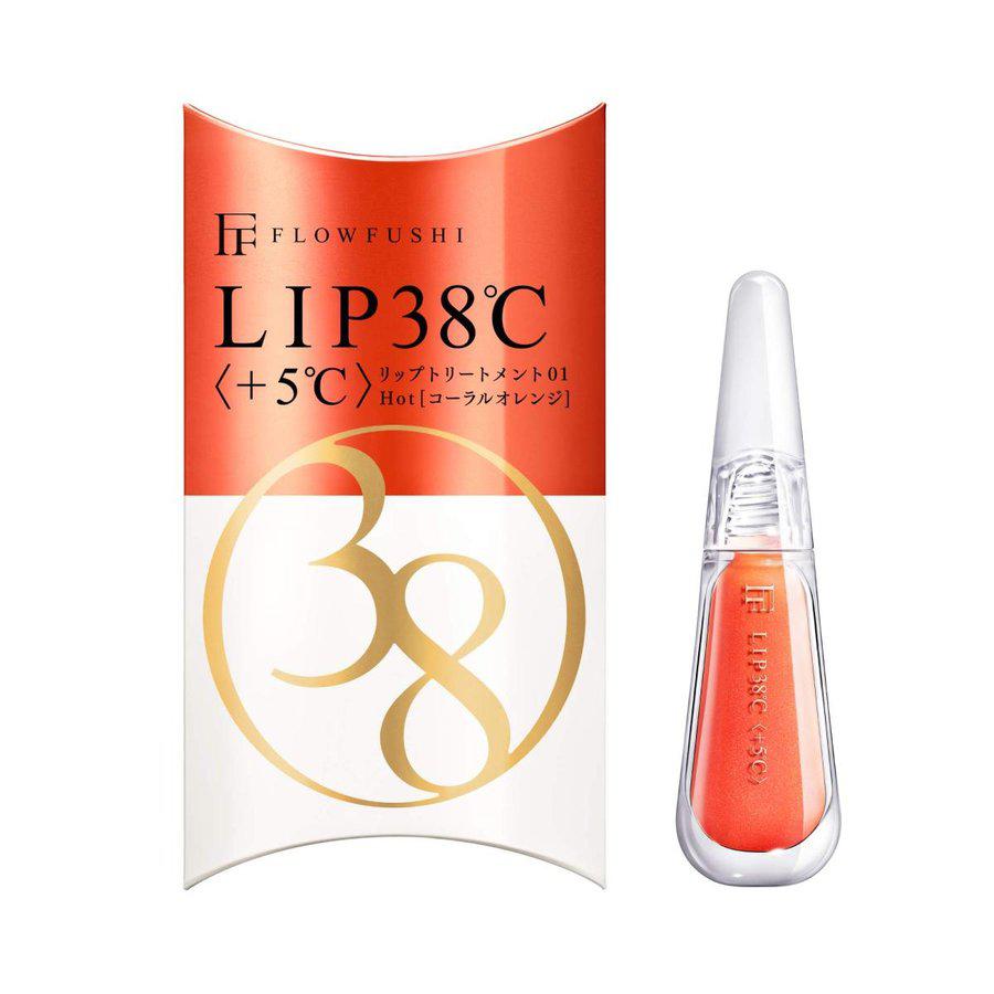 Flowfushi Lip 38 Degrees Lip Treatment 0.2oz Hot Coral Orange - Care Product