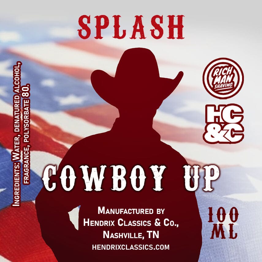Cowboy Up Aftershave Splash - by Hendix Classics & Co