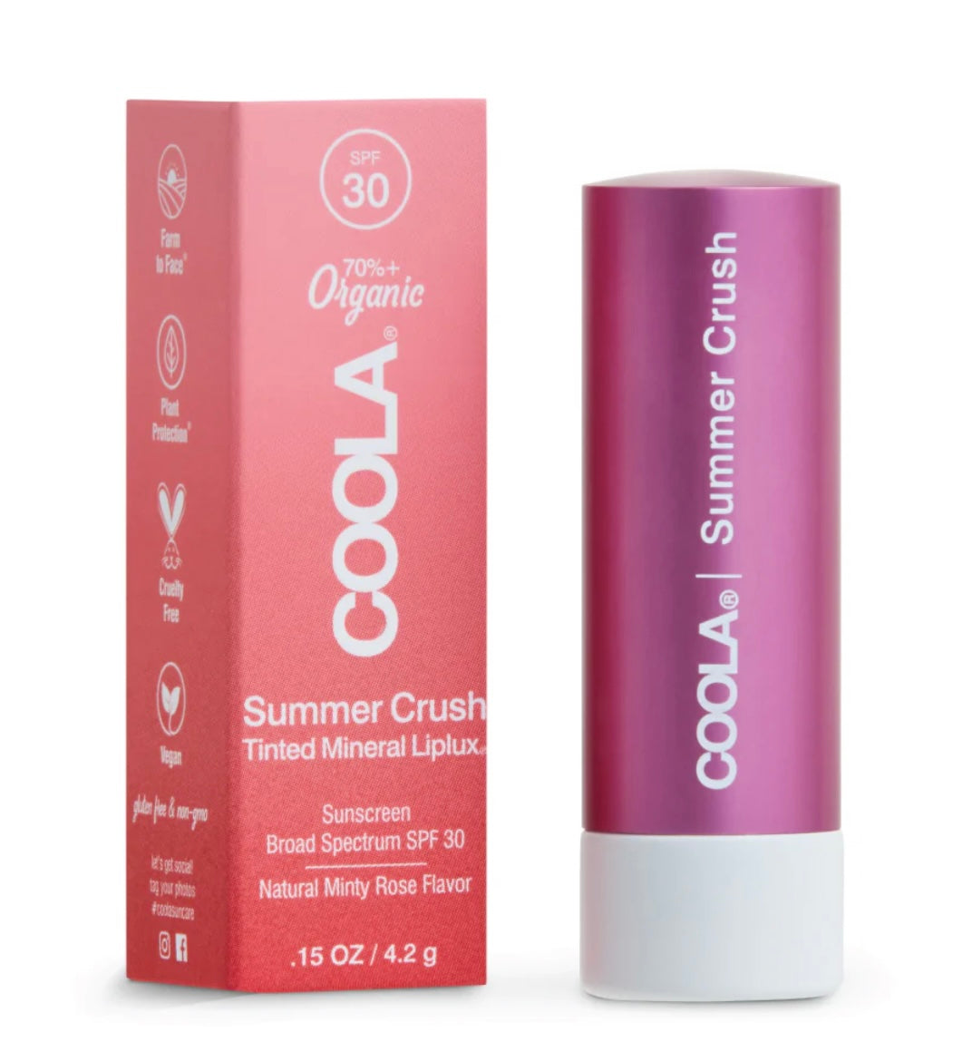 Mineral Liplux Organic TINTED Lip Balm Sunscreen SPF 30