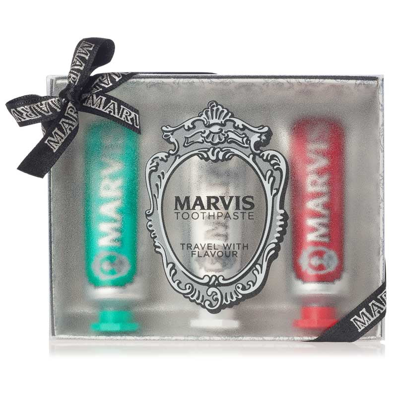 MARVIS- Travel with Flavor Kit - Cinnamon Mint, Classic Mint, & Whitening