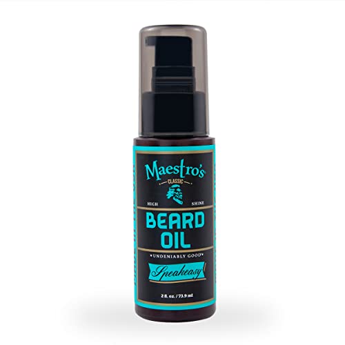 Maestro's Classic BEARD OIL | High-Shine Moisturizing & Taming for All Beard Types & Lengths- Speakeasy blend, 2 Ounce