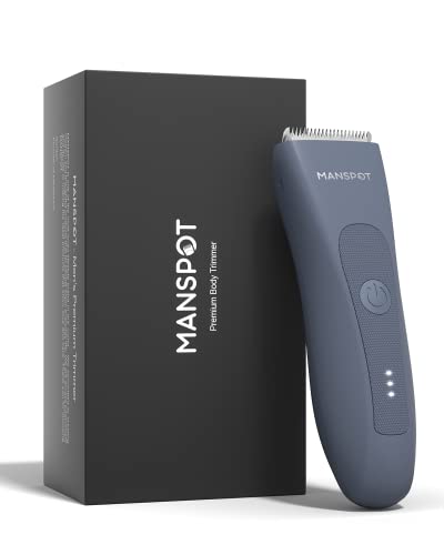 MANSPOT Electric Groin Hair Trimmer, Ball Trimmer/Shaver, Replaceable Ceramic Blade Heads, Waterproof Wet/Dry Trimmer for Men, 90 Minutes Shaving After Fully Charged