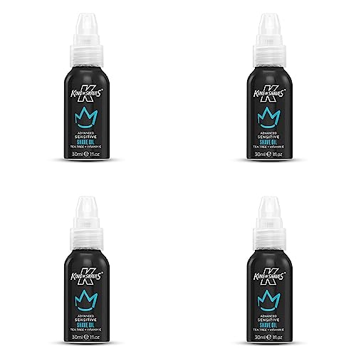 King of Shaves Sensitive Advanced Shaving Oil With Handy Pump 30 ml QUAD PACK
