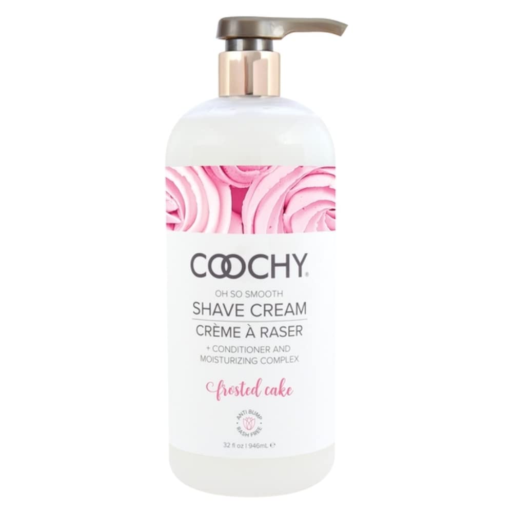 Coochy Intimate Shaving Cream | Shave Conditioner & Moisturizer for Face & Body | Ideal for Sensitive Skin Care | Frosted Cake, 32 oz