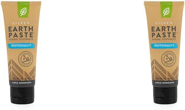 Redmond Earthpaste with Silver - Natural Non-Fluoride Toothpaste, 4 Ounce Tube (Peppermint) - Premium toothpaste from Concordia Style Boutique - Just $16.23! Shop now at Concordia Style Boutique