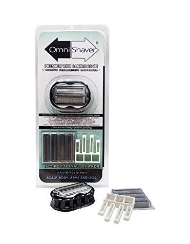 Premium Omnishaver with Cartridge Kit - The Fastest Way to Shave Head, Legs, Arms, Body|an Alternative to Disposable Shaving Razors Self Cleans & Strops During Use with Durable Blade|Bald Head Shaver