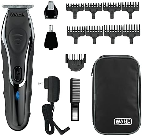 Wahl Aqua Blade Rechargeable Wet/Dry Lithium-Ion Deluxe Beard Trimmer for Men - Interchangeable Heads for Detailing, Hair, Mustache and Body Grooming - Model 9899-100