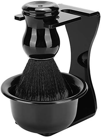 Men's Shaving Brush Set, 3 in 1 Hair Shaving Brush Shaving Soap Bowl Kit Acrylic Shaving Razor Holder Stand Home Barber Shave Kit Perfect for Men Gift