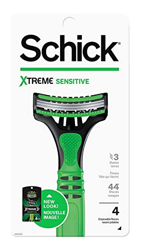 Schick Mens Xtreme3 Razor Sensitive 4 Count (6 Pack)