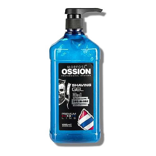 Morfose Shaving Gel - Infused with Soothing Aloe Vera and Vitamin E, Perfect for Sensitive Skin, Protects from Nicks and Cuts, Easy to Use and Rinse Off, 30.43 Fl Oz