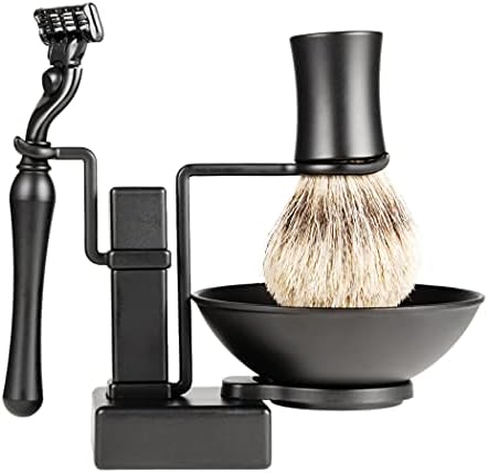 Grandslam Shaving Kit for Men, Safety Razor, Shaving Brush，Soap Cream and Stand, Stainless Steel Bowl Kit Gift Set