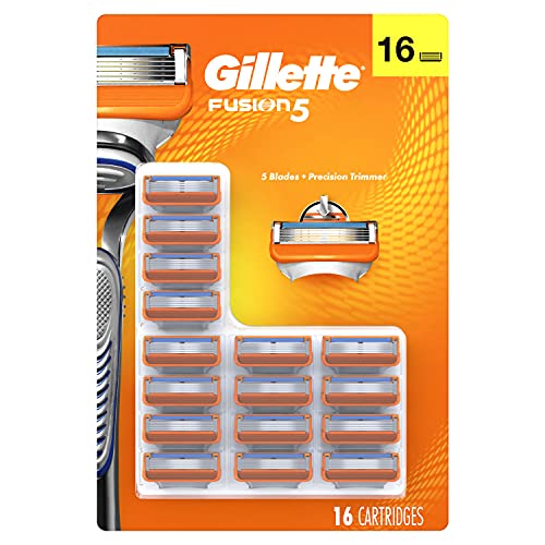 Gillette Fusion5 Men's Razor blades - 16 Cartridge refills (packaging May Vary), mens razors/blades