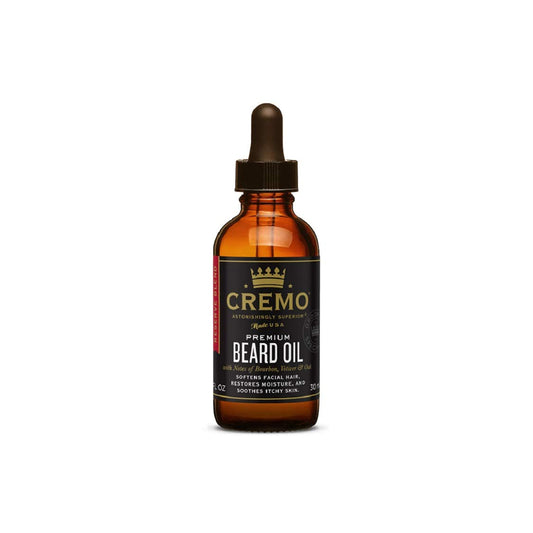 Cremo Beard Oil, Distiller's Blend (Reserve Collection), 1 fl oz - Restore Natural Moisture and Soften Your Beard To Help Relieve Beard Itch