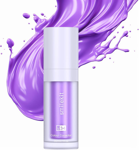 Purple Toothpaste for Teeth Whitening,Color Corrector Purple Toothpaste,Deep Cleaning,Tooth Stain Removal, Teeth Whitener,Purple Toothpaste Whitening,Teeth Whitening Products