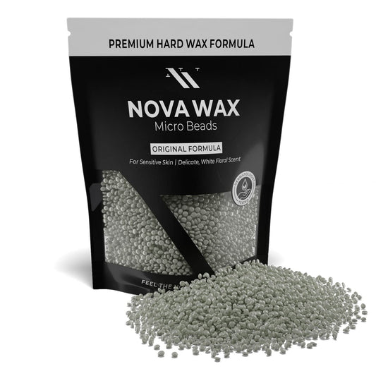 NOVA Wax 1000g (2.2lb) Hard Waxing Beads for Painless Hair Removal, Perfect for Brazilian, Bikini, Face, Legs, Underarm, Back, and Chest - Ideal for Sensitive Skin – Original Floral Scented Formula