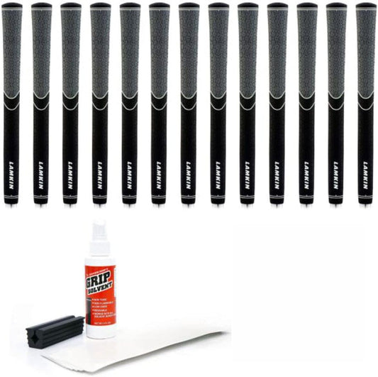 Lamkin ST +2 Hybrid Standard - 13 Piece Golf Grip Kit (with Tape, Dynacraft Solvent, Vise clamp)
