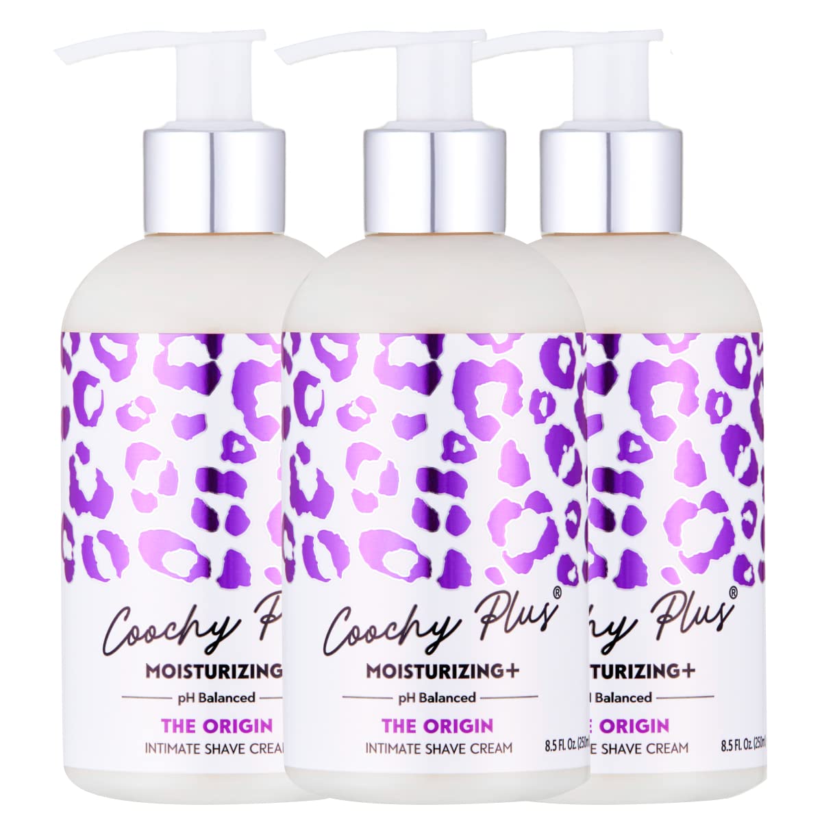 Coochy Plus Intimate Shaving Cream MOISTURIZING Plus THE ORIGIN For Pubic, Bikini Line, Armpit - Rash-Free With Patent-Pending Formula – Prevents Razor Burns & Bumps, In-Grown Hairs, Itchiness 3 Pack