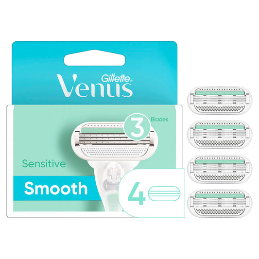 Gillette Venus Smooth Sensitive Women's Razor Blades - 4 Refills