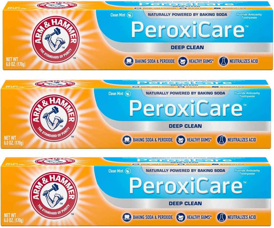 Arm & Hammer PeroxiCare Deep Clean Toothpaste Clean Mint 6 oz (Pack of 3)