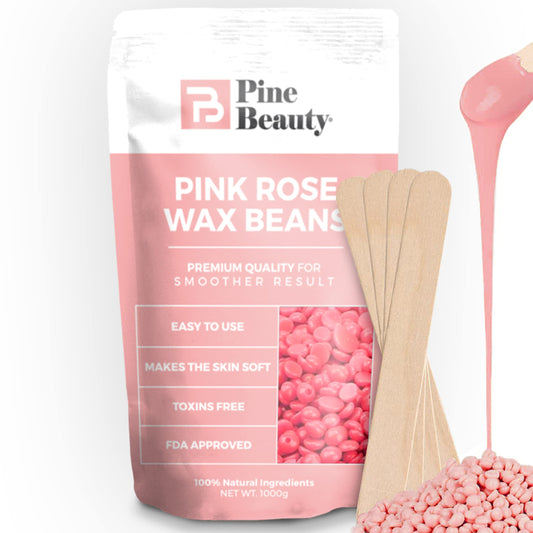 2.2 Lbs Wax Beads Hard Wax Beans Complete Kit for Painless Hair Removal 10 Extra Waxing Spatula Applicator for Bikini Area, Face, Legs, Eyebrow, Body Pearl Wax Warmer and Brazilian Wax 2.2 LBS