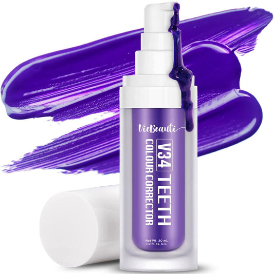 Viebeauti Purple Toothpaste for Teeth Whitening, Purple Colour Corrector, Teeth Whitening Toothpaste, Color Wheel Toothpaste, Dental Color Corrector, Teeth Whitener (1fl oz/30 ml)