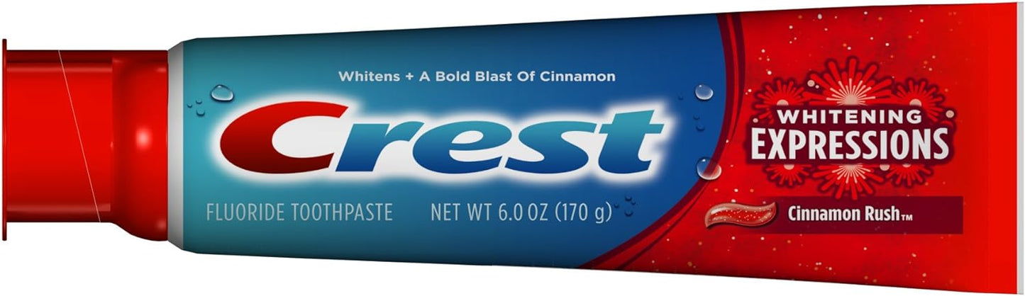 Crest Complete Multi-Benefit Whitening Expressions Cinnamon Rush Flavor Toothpaste, 6 oz., (Pack of 6)