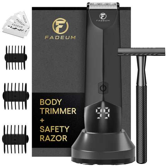 FADEUM Manscape Ball Trimmer for Men - Ball Shaver for Men, Men's Groin Trimmer, Manscaping Kit Groin Shaver Body Trimmer for Men Pubic Hair