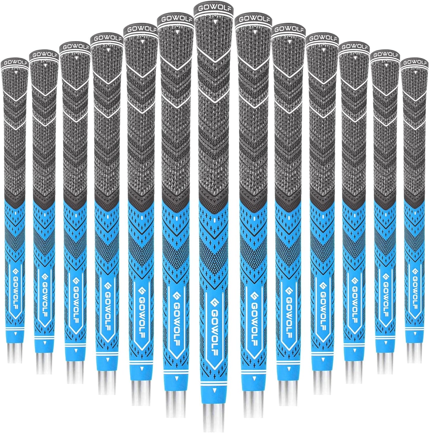 Golf Grip 13 Pack Cord Rubber Multi-compound Golf Driver Irons Club Grips with 15pcs Free Tapes