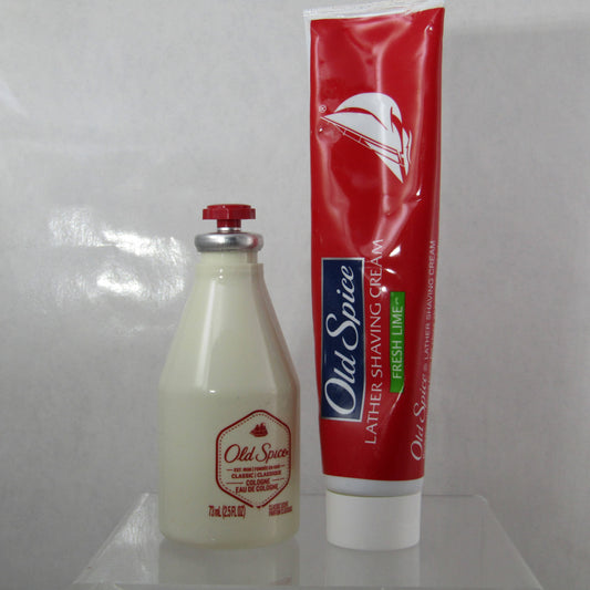 Old Spice Fresh Lime Shave Cream & Classic Cologne 2.5oz (Pre-Owned)