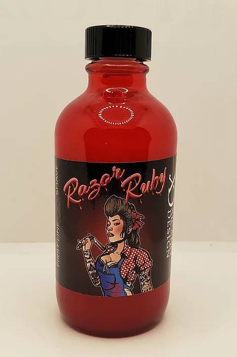 Razor Ruby Aftershave Splash - by First Line Shave