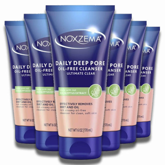 Noxzema Ultimate Clear Daily Deep Pore, Oil Free Cleanser - 6 Oz ea - 6 Pack