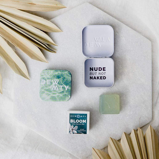 Dew Mighty Jelly Serum Facial Bar - Zero Waste Facial Toner, Plastic Free, Refillable, Vegan, All Natural