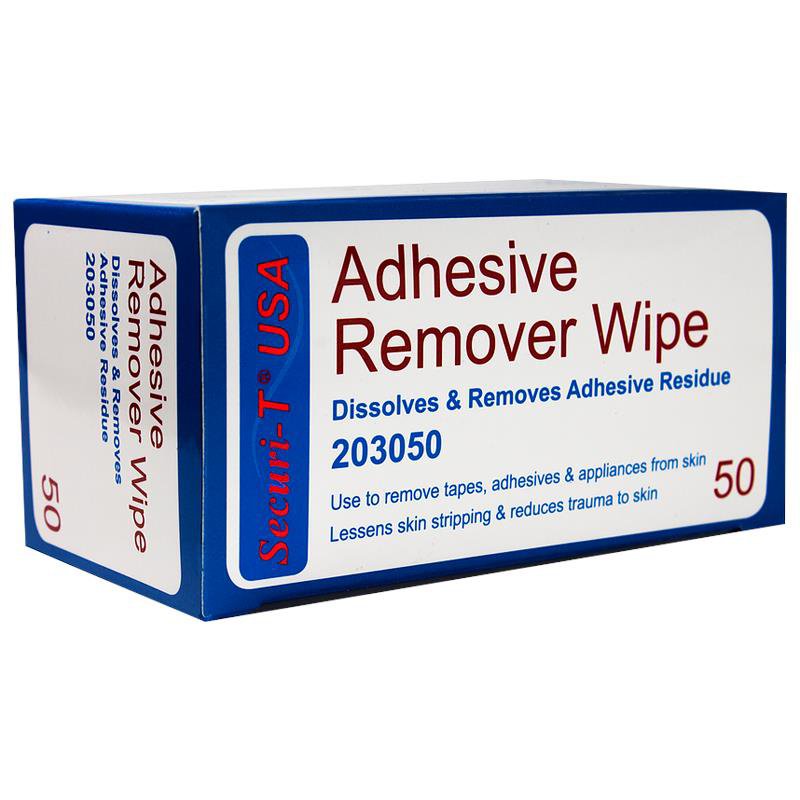 Genairex Securi-T USA Adhesive Remover, 1¼ x 3 Inch Wipe