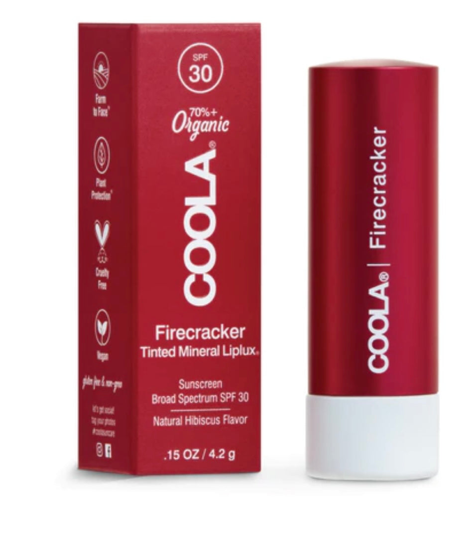 Mineral Liplux Organic TINTED Lip Balm Sunscreen SPF 30